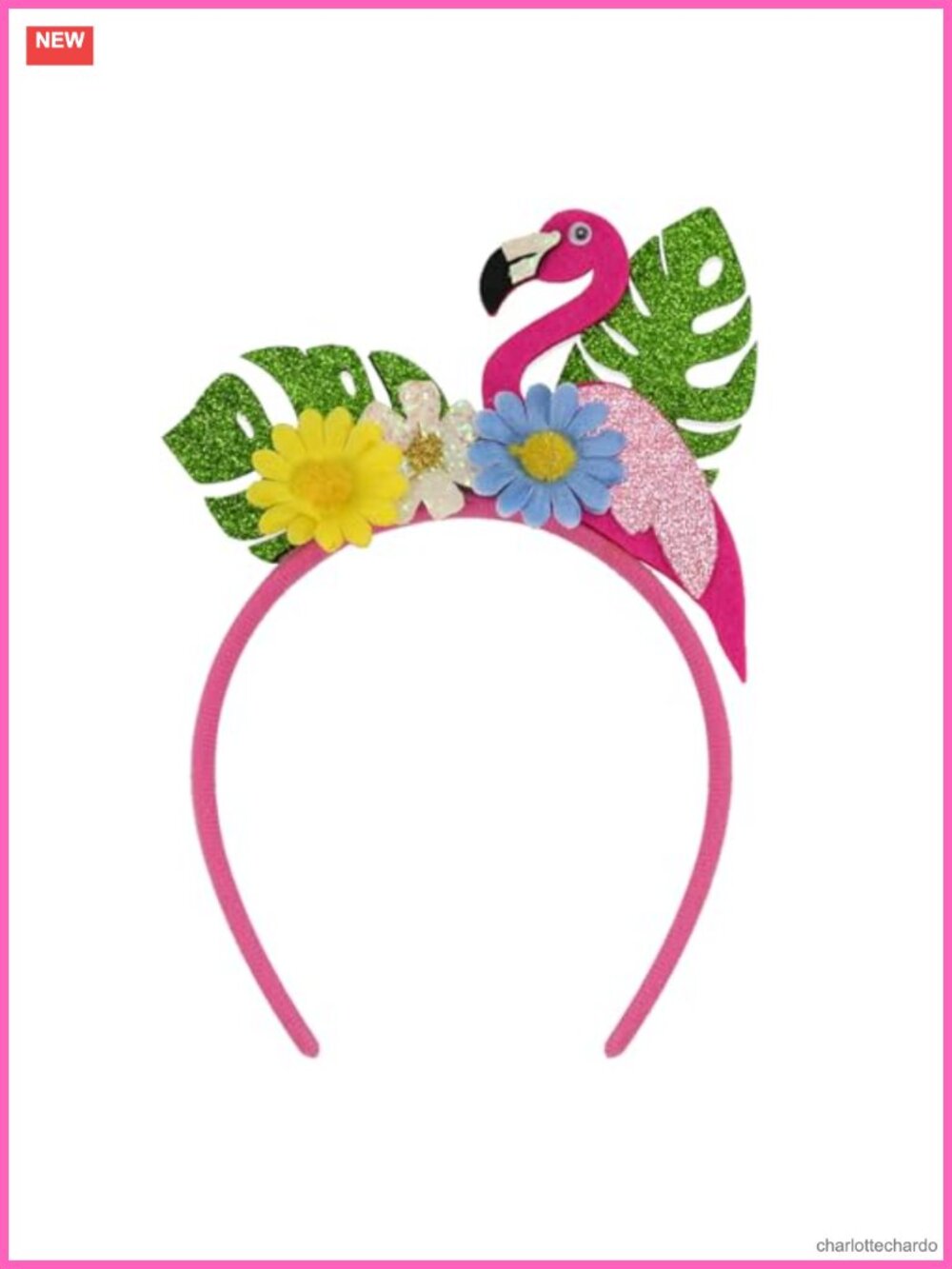 Hawaiian Flamingo Flower Headband Summer Beach Party Hair Accessory